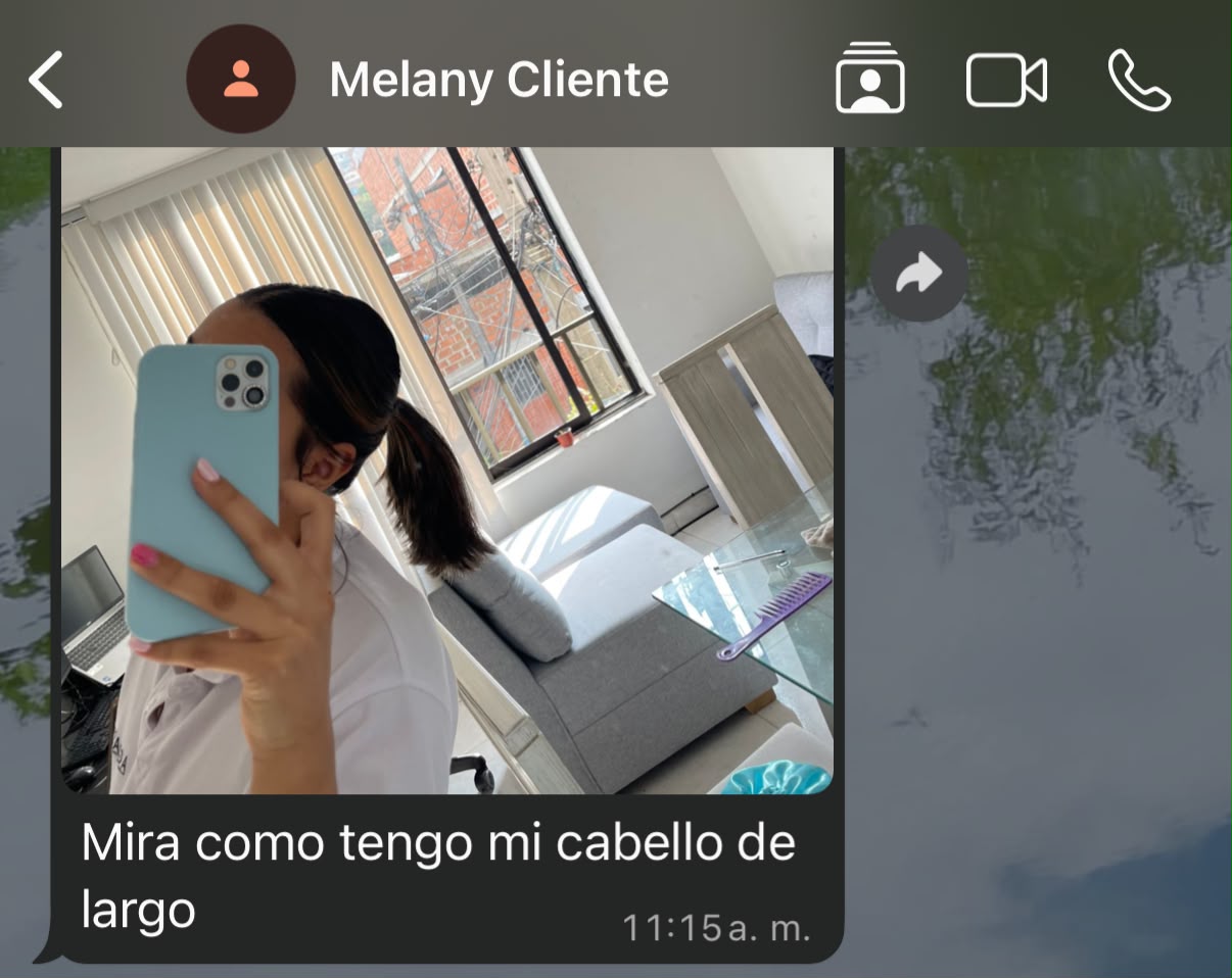 Reseña real de clienta sobre su cabello largo